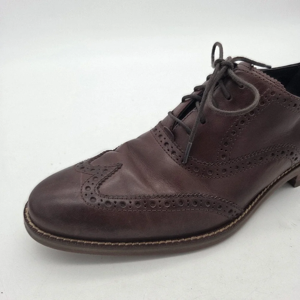 Cole Haan Air Madison Wingtip Men's US 7.5M Brown C10845 Leather Dress Shoes